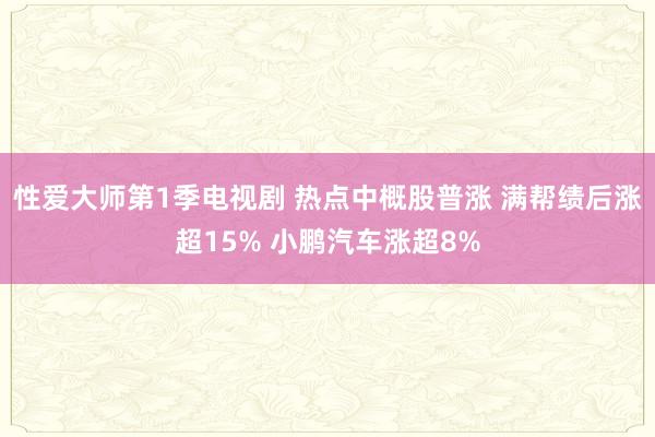 性爱大师第1季电视剧 热点中概股普涨 满帮绩后涨超15% 小鹏汽车涨超8%