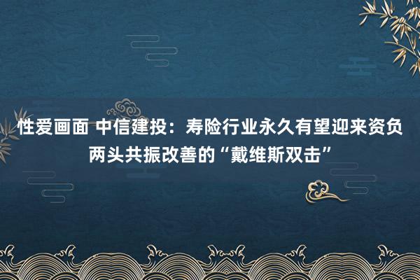 性爱画面 中信建投：寿险行业永久有望迎来资负两头共振改善的“戴维斯双击”