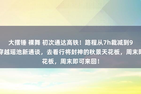 大摆锤 裸舞 初次通达高铁！路程从7h裁减到99min，穿越瑶池新通谈，去看行将封神的秋景天花板，周末即可来回！