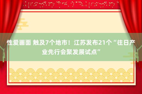 性爱画面 触及7个地市！江苏发布21个“往日产业先行会聚发展试点”