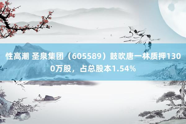 性高潮 圣泉集团（605589）鼓吹唐一林质押1300万股，占总股本1.54%