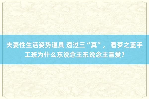 夫妻性生活姿势道具 透过三“真”， 看梦之蓝手工班为什么东说念主东说念主喜爱？