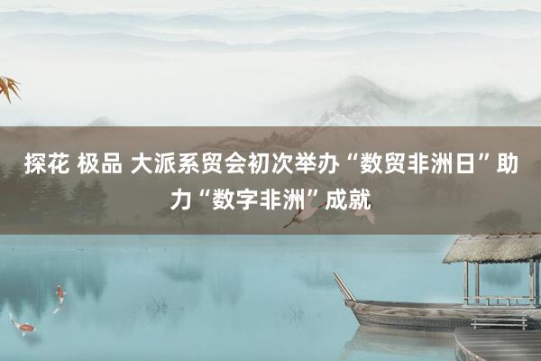 探花 极品 大派系贸会初次举办“数贸非洲日”助力“数字非洲”成就