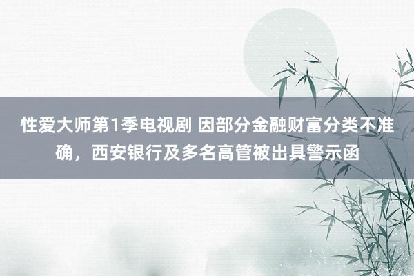 性爱大师第1季电视剧 因部分金融财富分类不准确，西安银行及多名高管被出具警示函