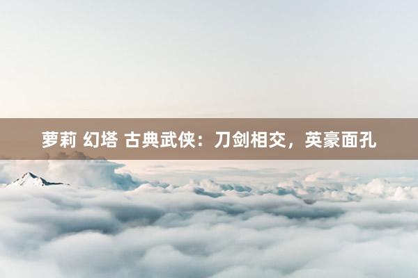 萝莉 幻塔 古典武侠：刀剑相交，英豪面孔