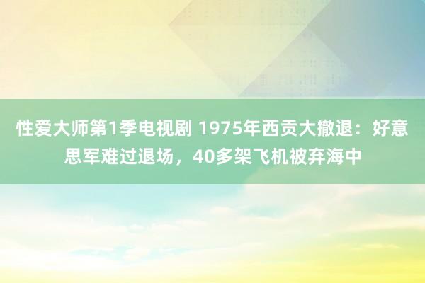 性爱大师第1季电视剧 1975年西贡大撤退：好意思军难过退场，40多架飞机被弃海中