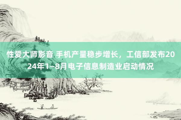 性爱大师影音 手机产量稳步增长，工信部发布2024年1—8月电子信息制造业启动情况