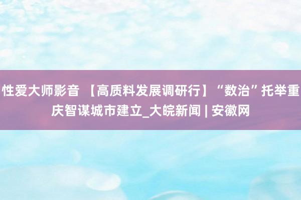 性爱大师影音 【高质料发展调研行】“数治”托举重庆智谋城市建立_大皖新闻 | 安徽网