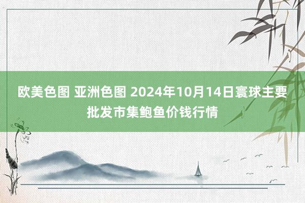 欧美色图 亚洲色图 2024年10月14日寰球主要批发市集鲍鱼价钱行情