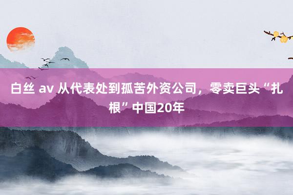 白丝 av 从代表处到孤苦外资公司，零卖巨头“扎根”中国20年