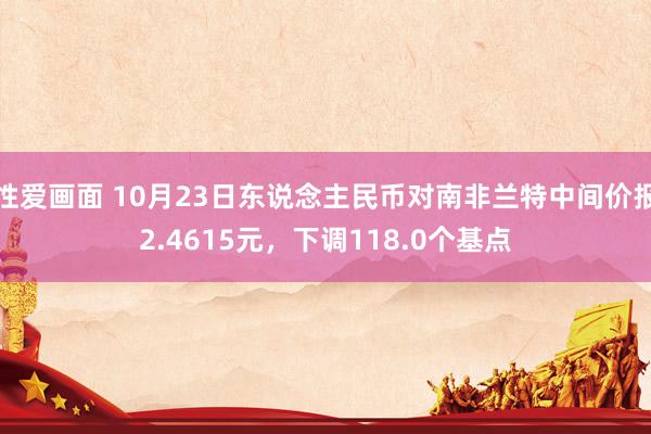 性爱画面 10月23日东说念主民币对南非兰特中间价报2.4615元，下调118.0个基点