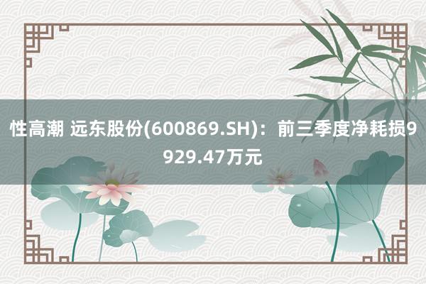 性高潮 远东股份(600869.SH)：前三季度净耗损9929.47万元