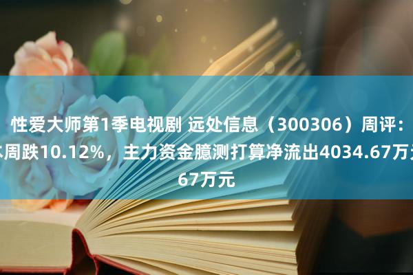 性爱大师第1季电视剧 远处信息（300306）周评：本周跌10.12%，主力资金臆测打算净流出4034.67万元