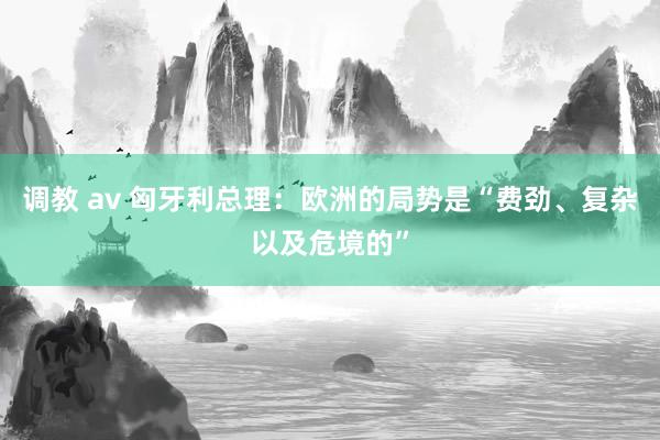 调教 av 匈牙利总理：欧洲的局势是“费劲、复杂以及危境的”