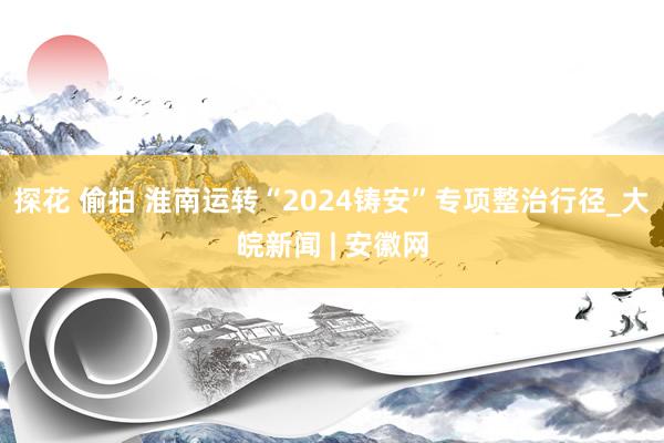 探花 偷拍 淮南运转“2024铸安”专项整治行径_大皖新闻 | 安徽网