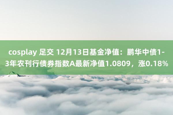 cosplay 足交 12月13日基金净值：鹏华中债1-3年农刊行债券指数A最新净值1.0809，涨0.18%