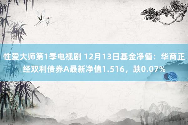 性爱大师第1季电视剧 12月13日基金净值：华商正经双利债券A最新净值1.516，跌0.07%