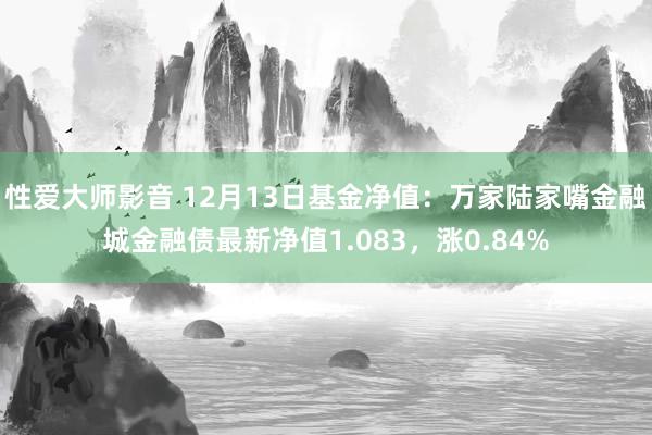 性爱大师影音 12月13日基金净值：万家陆家嘴金融城金融债最新净值1.083，涨0.84%