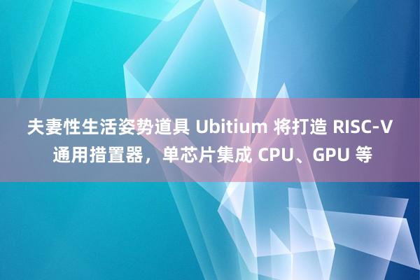 夫妻性生活姿势道具 Ubitium 将打造 RISC-V 通用措置器，单芯片集成 CPU、GPU 等