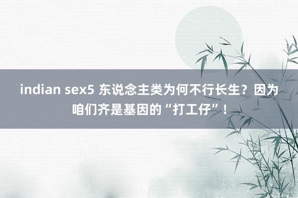 indian sex5 东说念主类为何不行长生？因为咱们齐是基因的“打工仔”！