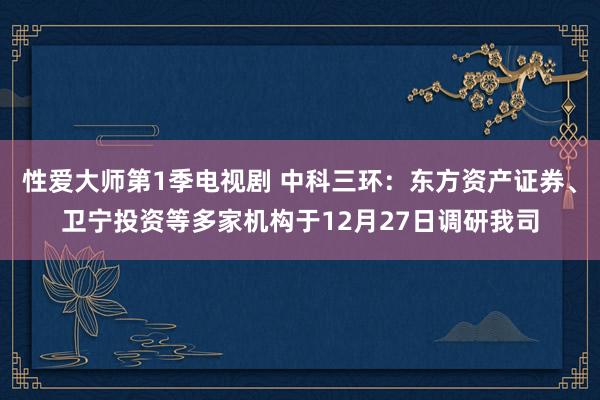 性爱大师第1季电视剧 中科三环：东方资产证券、卫宁投资等多家机构于12月27日调研我司