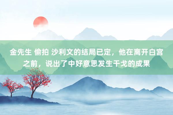 金先生 偷拍 沙利文的结局已定，他在离开白宫之前，说出了中好意思发生干戈的成果