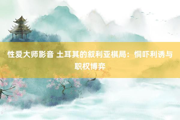 性爱大师影音 土耳其的叙利亚棋局：恫吓利诱与职权博弈