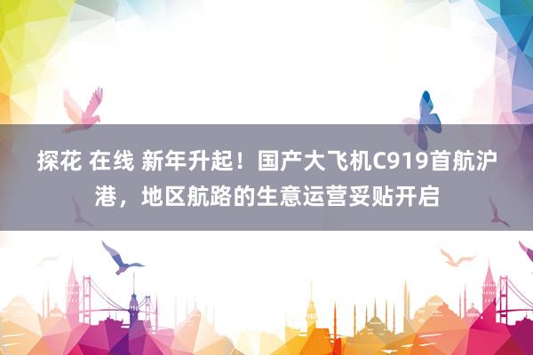 探花 在线 新年升起！国产大飞机C919首航沪港，地区航路的生意运营妥贴开启