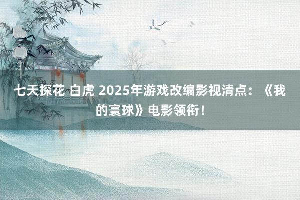 七天探花 白虎 2025年游戏改编影视清点：《我的寰球》电影领衔！